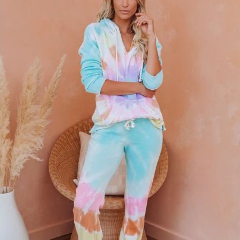 Vici Tie-Dye Hoodie and Joggers Set - Picture 1 of 6